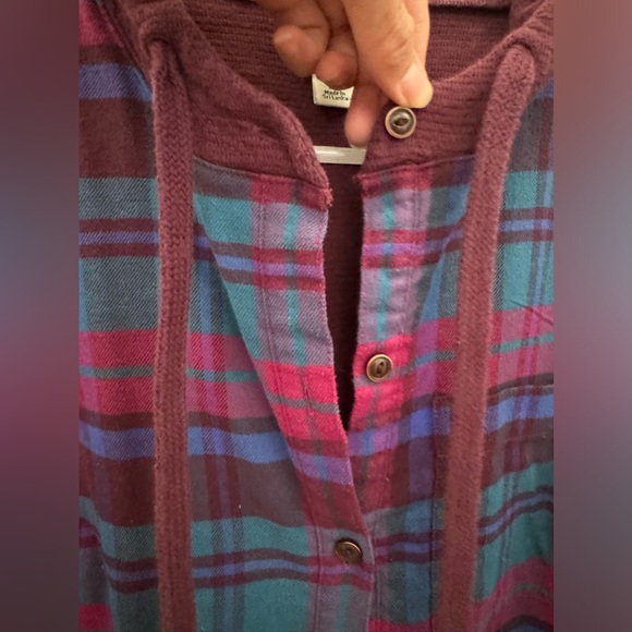 LL Bean Women’s BeanFlex All Season Flannel Shirt Thermal Lined Hoodie PocketsXS - Picture 3 of 16